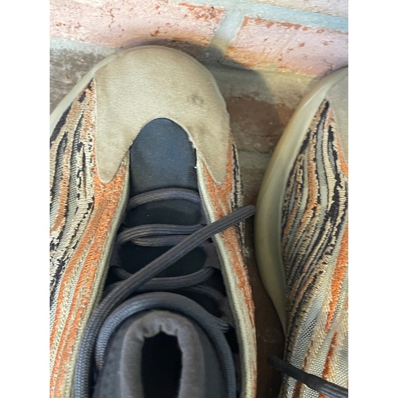 Adidas Yeezy QNTM Amber Tint High Top Sneakers GX1331 Mens Tan Orange Black - Picture 7 of 13